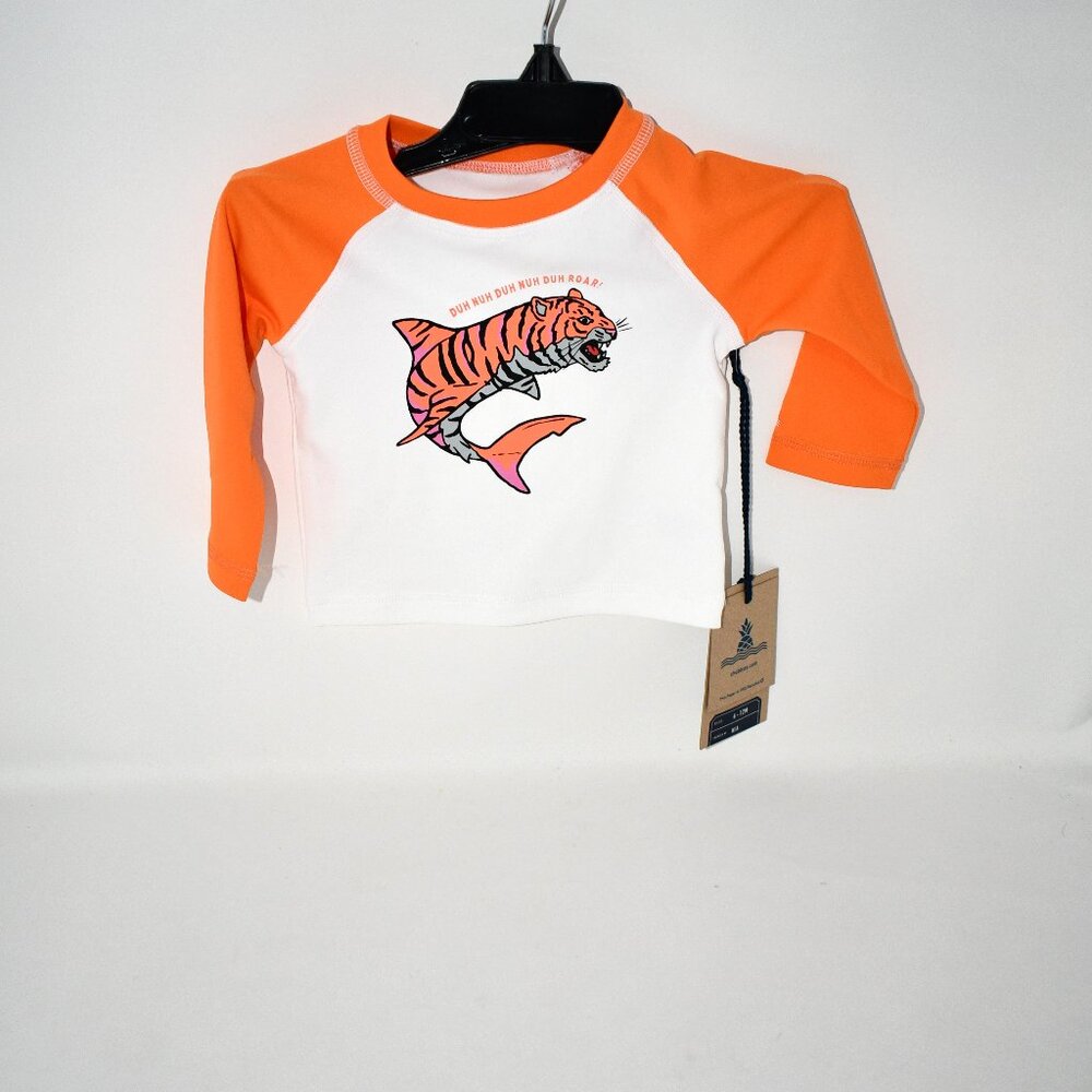 Chubbies Boys Tiger Shark Rashguard Top Size: 6/12 mos #415251-041 NWT